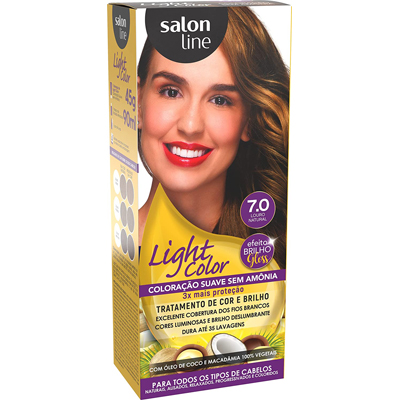 TINT SALON LINE LIGHT COLOR  7.0 LOURO NATURAL (6)