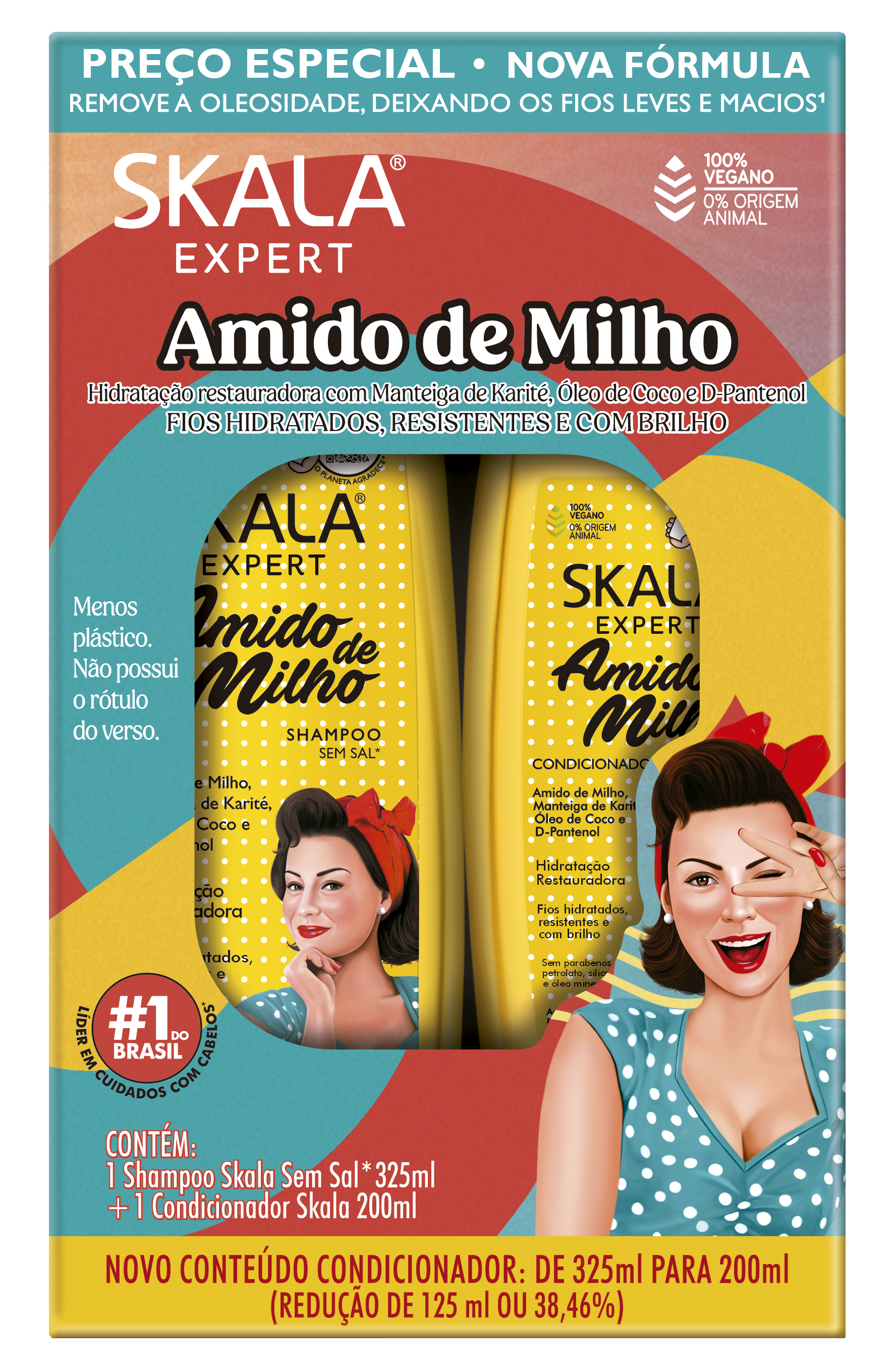 KIT SKALA SH+COND 325ML/200ML AMIDO DE MILHO (6)