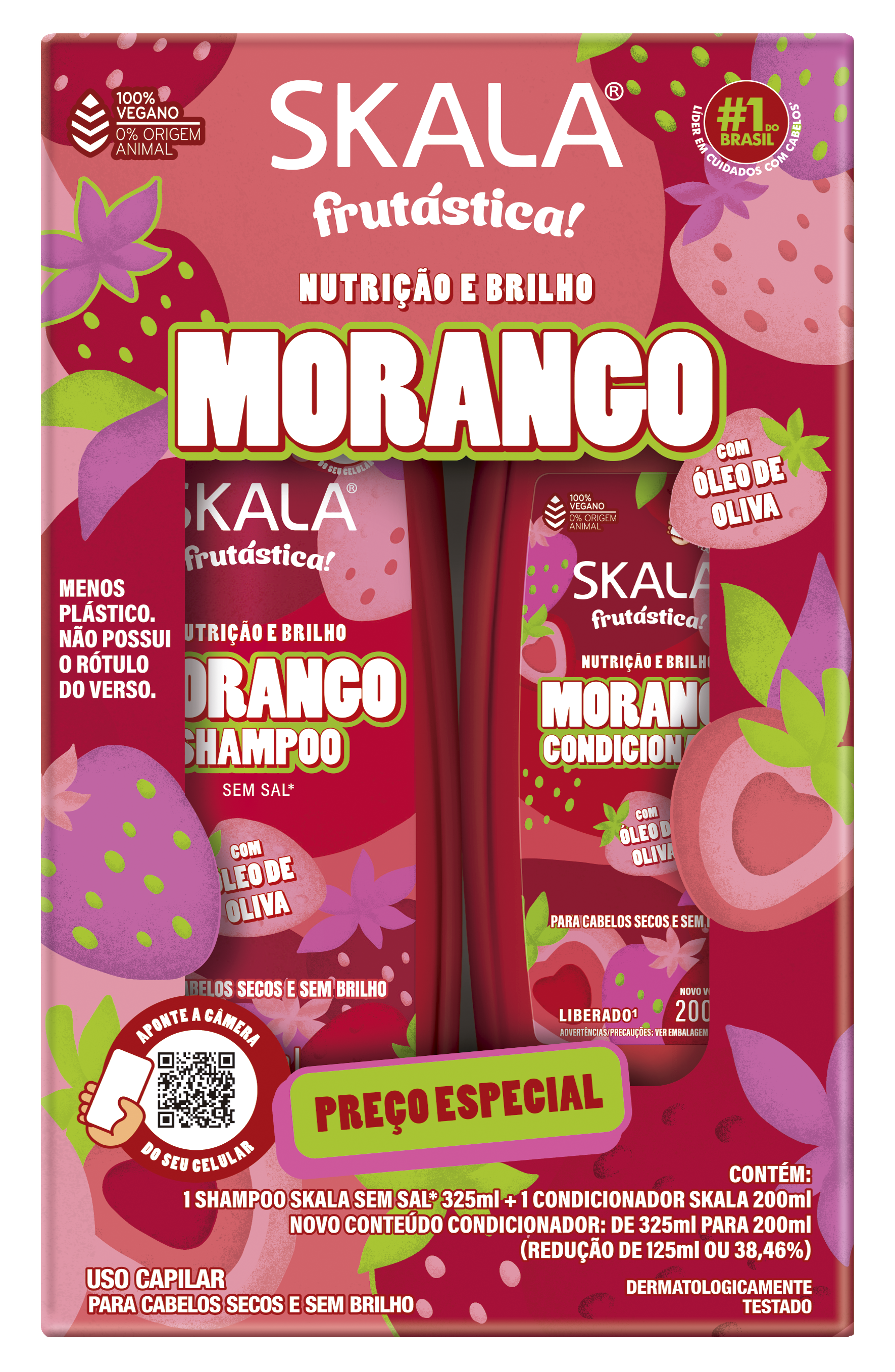 KIT SKALA SH+COND 325ML/200ML MORANGO (6)