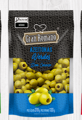 AZEITONA VERDE GRAN ROMANO 120G SC S/CAROCO (18)