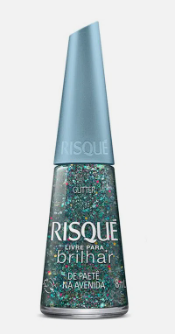 ESM RISQUE CL 8ML GLITTER LIVRE P/BRILHAR DE PAETE NA AVENIDA (144)