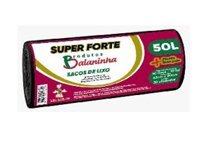SACO LIXO PRETO BAIANINHA 63X60 SUPER FORTE CAPACIDADE 50LT ROLO C/20 (20)