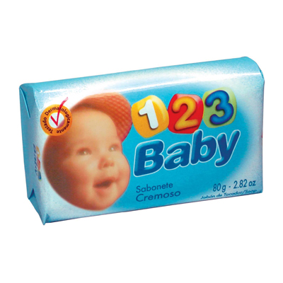 SAB INF 123 BABY CREMOSO 80G AZUL (72)