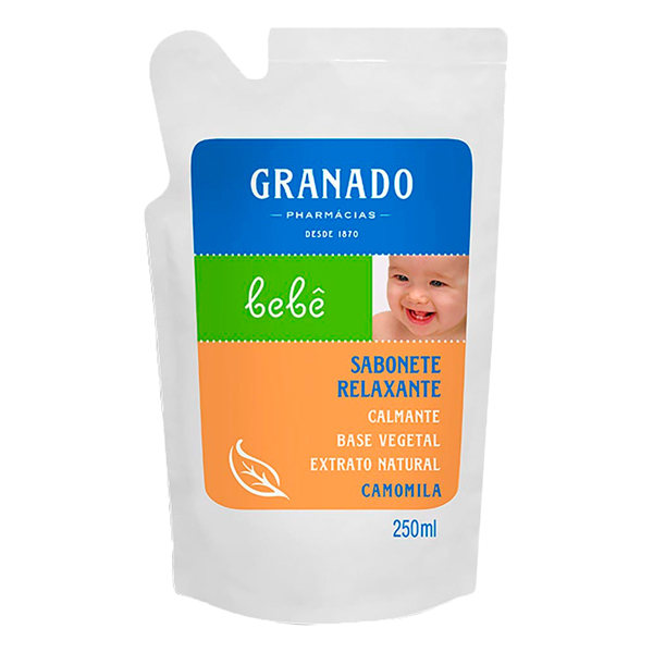 SAB LIQ GRANADO 250ML REFIL BEBE CAMOMILA (12)