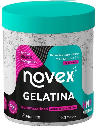 GELATINA CAP NOVEX 1KG SANTO BLACK  (6)