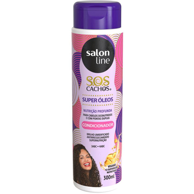 COND SALON LINE 300ML CACHOS SOS SUPER OLEOS (12)