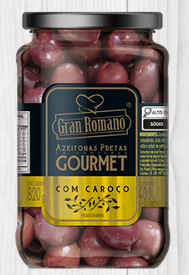 AZEITONA PRETA GRAN ROMANO 400G VD GOURMET C/CAROCO (12)
