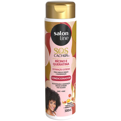 COND SALON LINE 300ML CACHOS SOS RICINO QUERATINA (6)