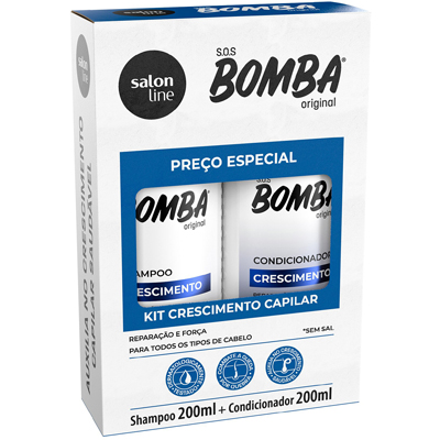 KIT SH 300ML+COND 200ML SALON LINE BOMBA ORIGINAL (6)