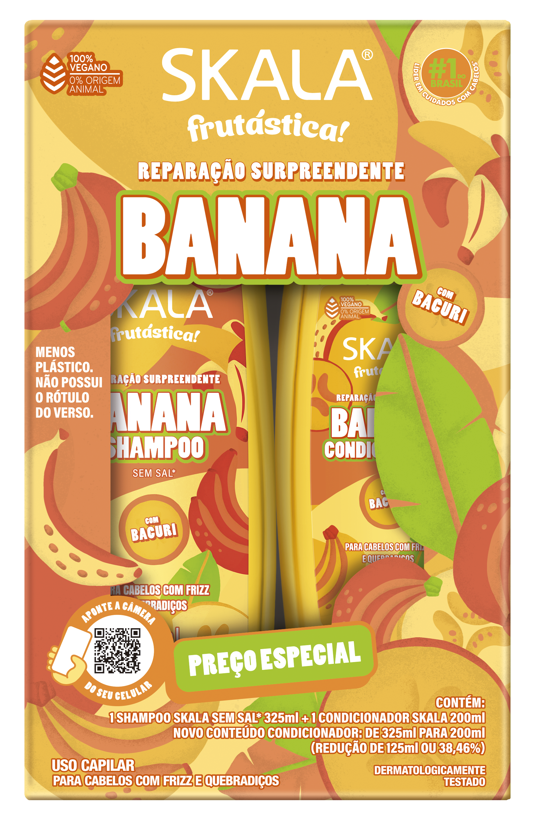 KIT SKALA SH+COND 325ML/200ML BANANA (6)