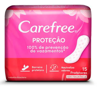 ABS CAREFREE PROT DIAR 15UN PROTEÇÃO S/PERFUME (48)