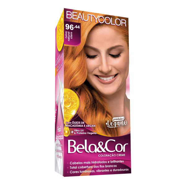 TINT BEAUTY COLOR BELA COR 96.44 RUIVO NATURAL CLARO(6)