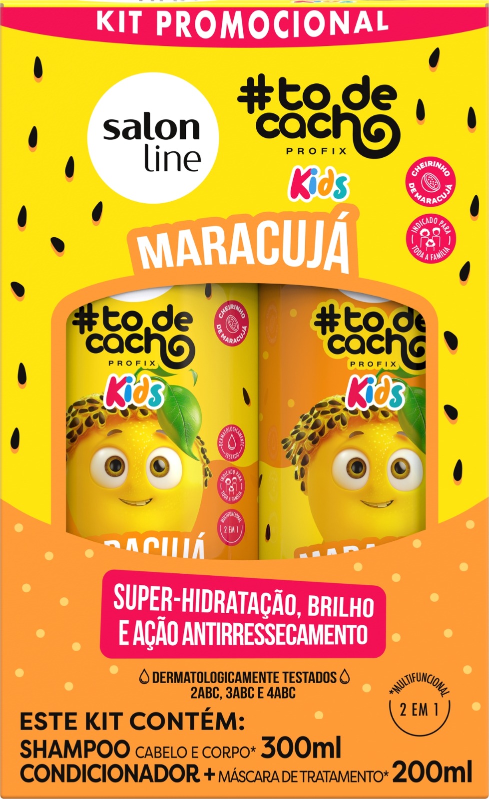 KIT SH 300ML+COND 200ML TODECACHO KIDS MARACUJA (6)