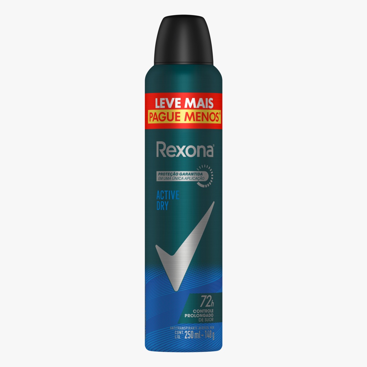 DES REXONA AERO 250ML/145G MASC ACTIVE DRY (12)