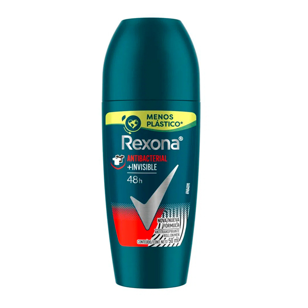 DES REXONA ROLL ON 50ML MASC ANTIBAC INVISIBLE (12)