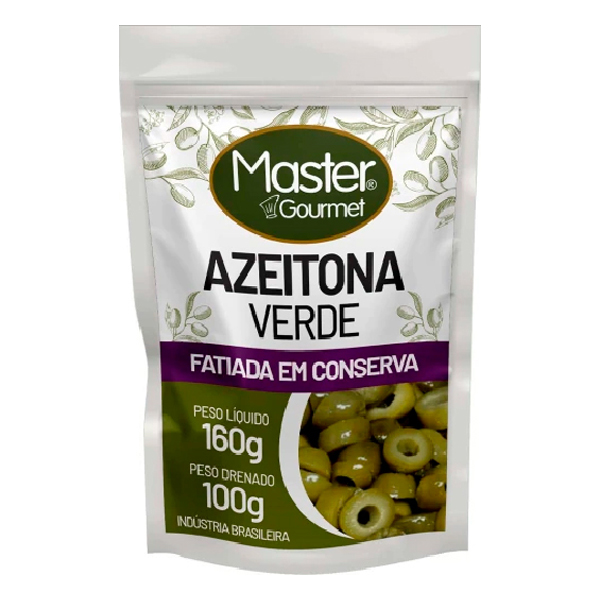 AZEITONA MASTER GOURMET SACHE FATIADA 100G (24)