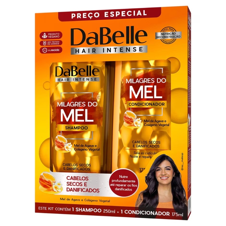 KIT SH 250ML+COND 175ML DABELLE MILAGRES MEL  (12)