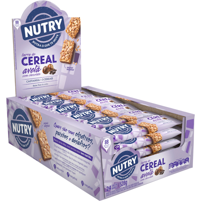 BARRA CEREAL NUTRY 22G AVELA CHOC DP 24UN (12)