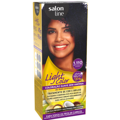 TINT SALON LINE LIGHT COLOR 1.110 PRETO AZUL INTEN (6)