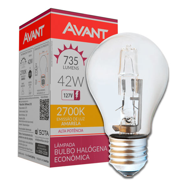 LAMP HALOGENA AVANT 42W 127V (100)