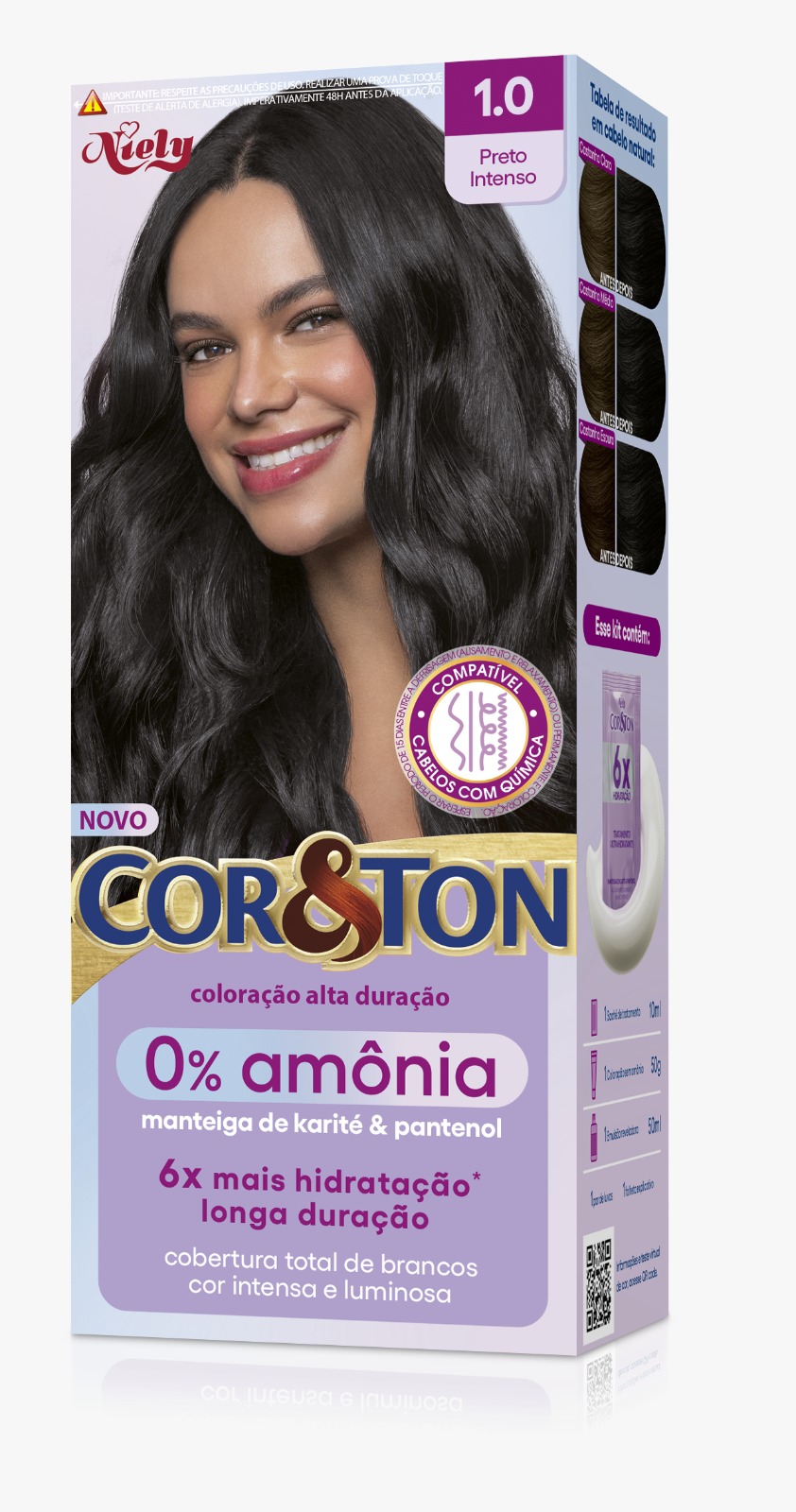 TINT NIELY COR&TON CR S/AMONIA 1.0 PRETO INTENSO (6)