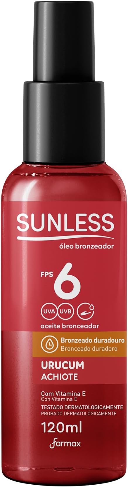 SUNLESS OLEO BRONZ FPS6 120ML URUCUM (12)