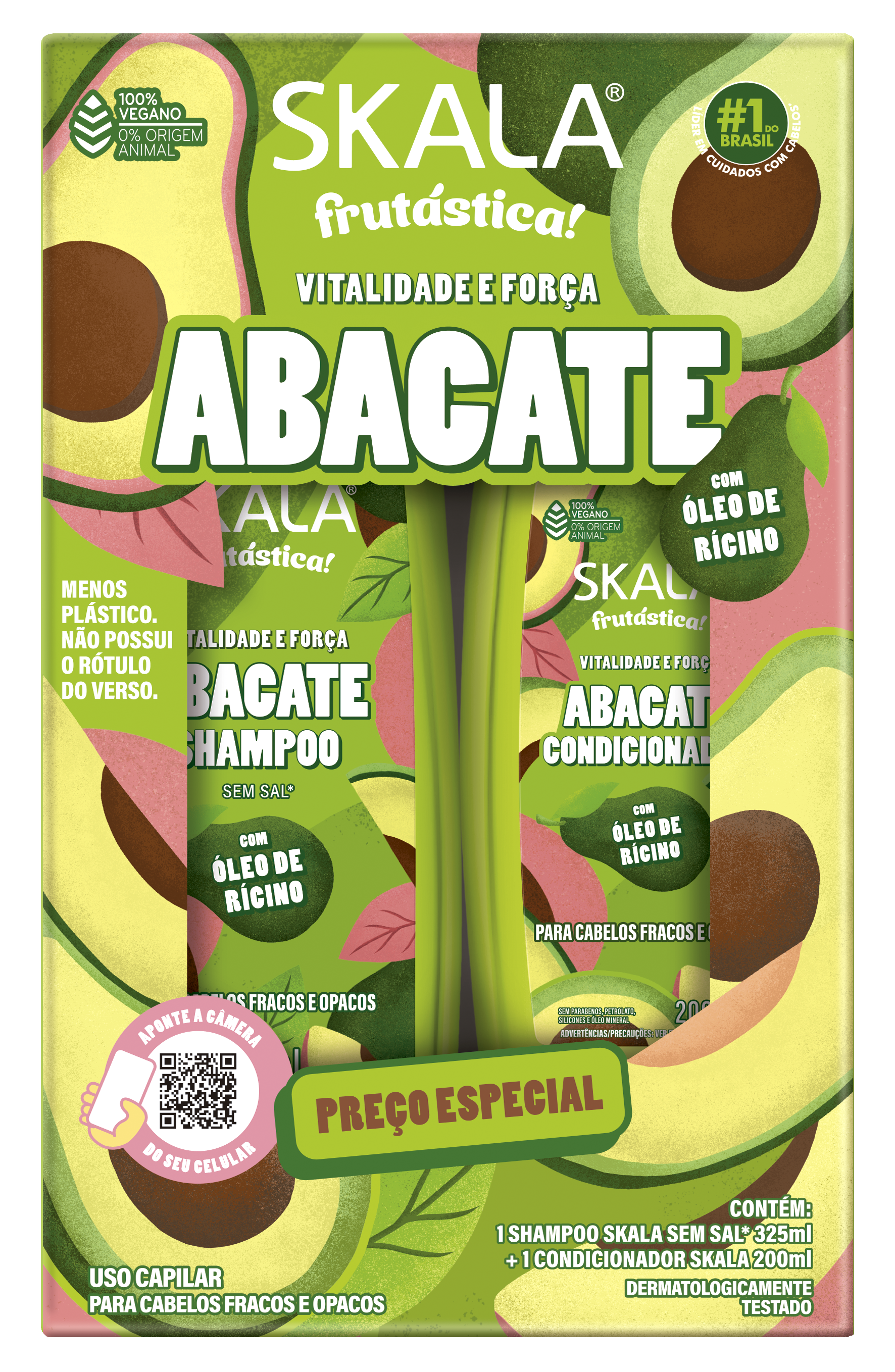 KIT SKALA SH+COND 325ML/200ML ABACATE (6)